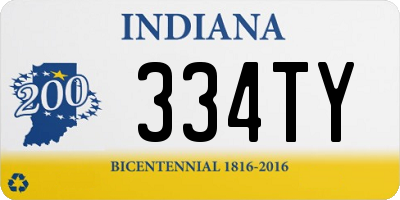 IN license plate 334TY