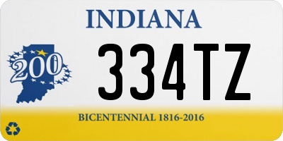 IN license plate 334TZ