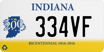 IN license plate 334VF