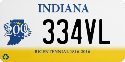 IN license plate 334VL