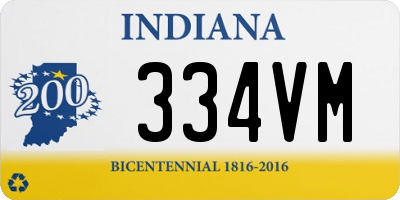 IN license plate 334VM