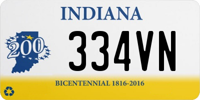 IN license plate 334VN