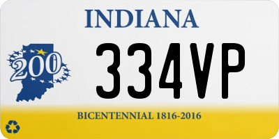 IN license plate 334VP