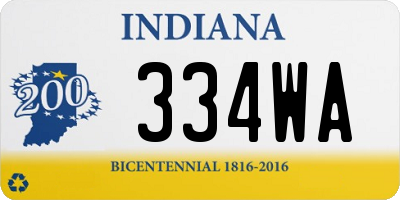 IN license plate 334WA