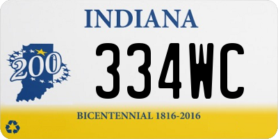 IN license plate 334WC