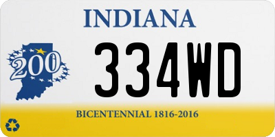 IN license plate 334WD