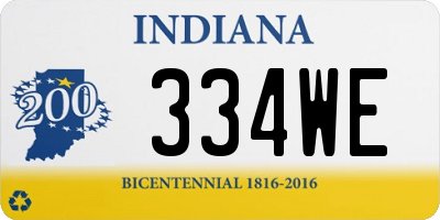 IN license plate 334WE