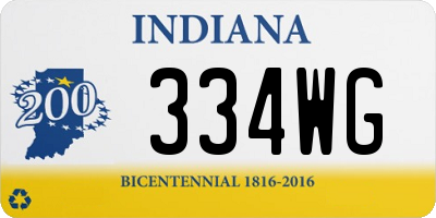 IN license plate 334WG