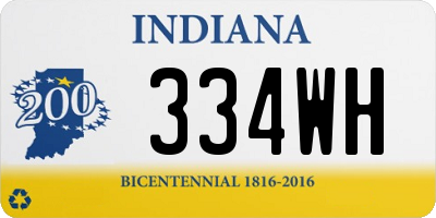 IN license plate 334WH