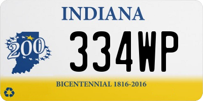 IN license plate 334WP
