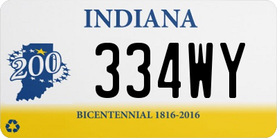 IN license plate 334WY