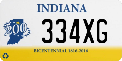 IN license plate 334XG