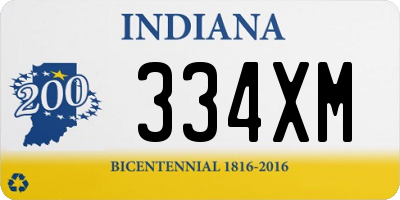 IN license plate 334XM