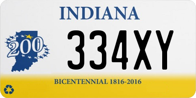 IN license plate 334XY