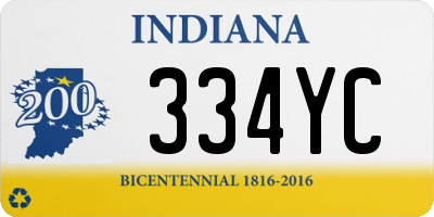 IN license plate 334YC