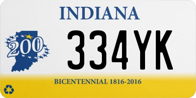 IN license plate 334YK