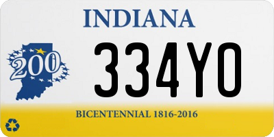 IN license plate 334YO