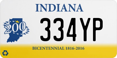 IN license plate 334YP