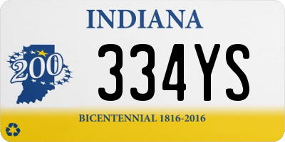 IN license plate 334YS