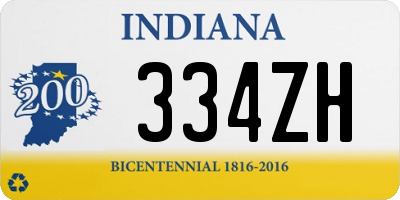 IN license plate 334ZH