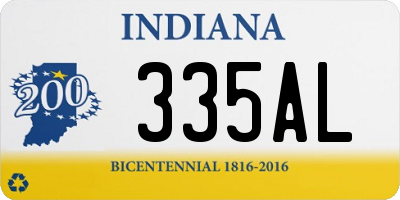 IN license plate 335AL