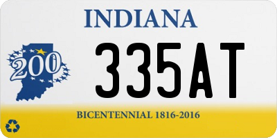 IN license plate 335AT