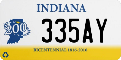 IN license plate 335AY