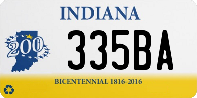 IN license plate 335BA