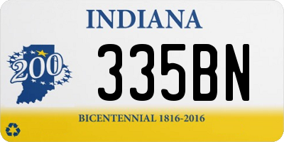 IN license plate 335BN