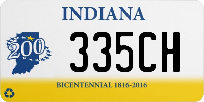 IN license plate 335CH