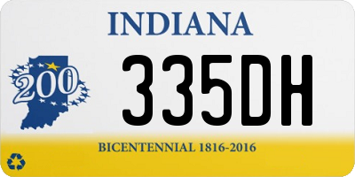 IN license plate 335DH