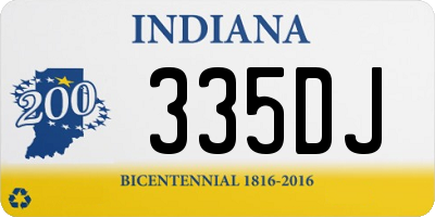 IN license plate 335DJ