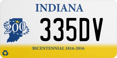 IN license plate 335DV