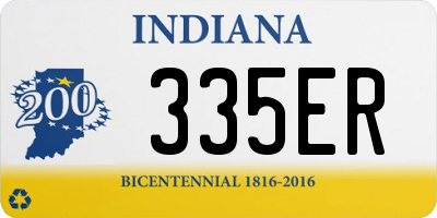 IN license plate 335ER