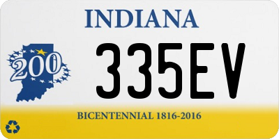 IN license plate 335EV