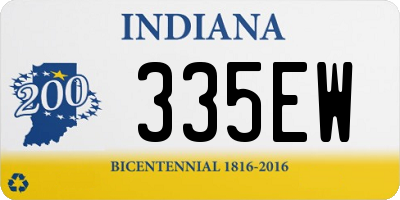 IN license plate 335EW