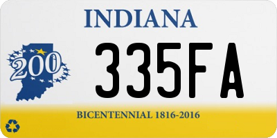 IN license plate 335FA