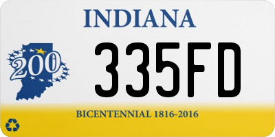 IN license plate 335FD