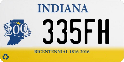 IN license plate 335FH