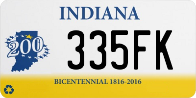 IN license plate 335FK