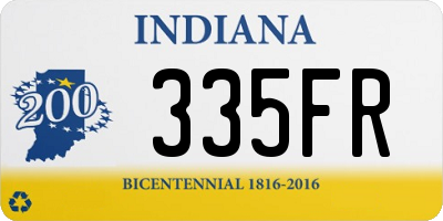 IN license plate 335FR