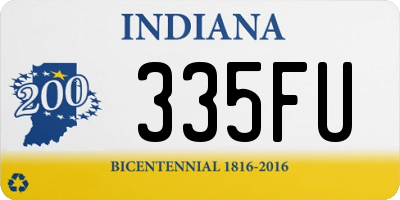IN license plate 335FU