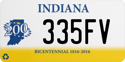 IN license plate 335FV