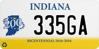IN license plate 335GA