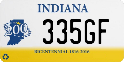 IN license plate 335GF