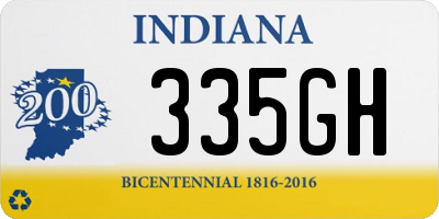 IN license plate 335GH