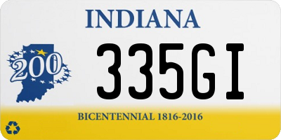 IN license plate 335GI