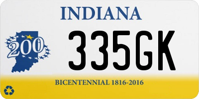 IN license plate 335GK