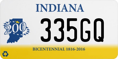 IN license plate 335GQ