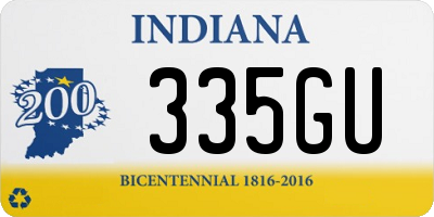 IN license plate 335GU